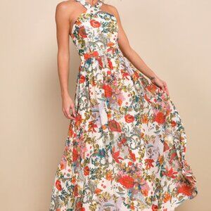 Lulus Floral Print Maxi Dress